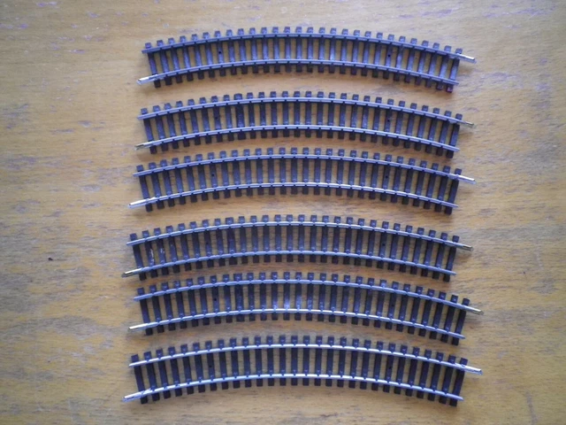 Boîte De 36 Rails Courbes Jouef HO 1/87 - R385 15° - Maillechort - Occasion